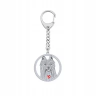 Breloki - Brelok Srebrny z psem Australian Silky Terrier 925 Prezent Kobieta GRAWER - miniaturka - grafika 1