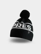 Czapki damskie - 4F Czapka zimowa z dodatkiem wełny damska - czarna S - miniaturka - grafika 1