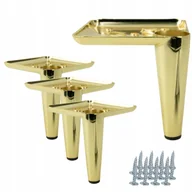 Meble modułowe i akcesoria - 4x Noga meblowa Szpilka złoty jasny chrom wysokość 10 cm - miniaturka - grafika 1