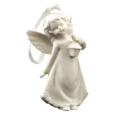 Ozdoby bożonarodzeniowe - Zawieszka ceramiczna Anioł 8,8 cm mix - miniaturka - grafika 1