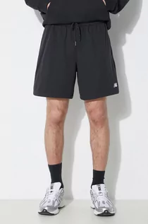 Spodenki męskie - New Balance szorty French Terry męskie kolor czarny MS41520BK - grafika 1