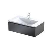 Szafki łazienkowe - Szafka łazienkowa pod umywalkę Oristo Brylant 80 cm czarny mat OR36-SD1S-80-8 - miniaturka - grafika 1