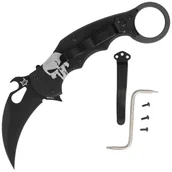 Noże - Nóż składany Fox The Skull Karambit Black Aluminium, Black N690Co (FX-599 ALB-4) - miniaturka - grafika 1