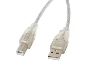 LANBERG LANBERG Kabel USB 2.0 AM-BM 3M Ferryt przezroczysty (CA-USBA-12CC-0030-TR) - Kable USB - miniaturka - grafika 2