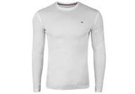 Koszulki męskie - Tommy  Hilfiger Męska Koszulka Z Długim Rękawem Tjm Original Rib Longsleeve Tee White Dm0Dm04409 100 Xxl - miniaturka - grafika 1