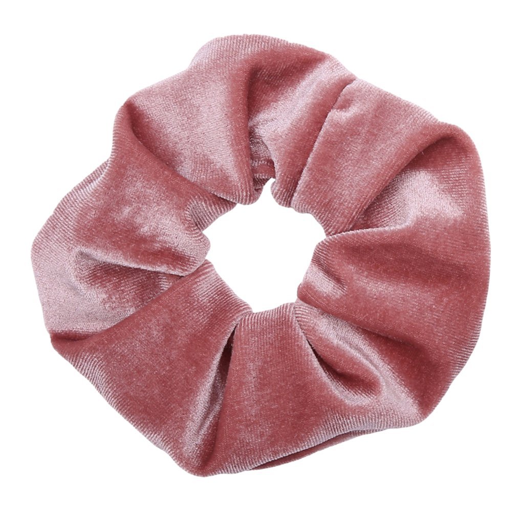 Gumka do Włosów Różowa Welurowa Duża Wygodna i Bezpieczna dla Włosów