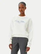Bluzy damskie - Tommy Hilfiger Bluza WW0WW45430 Écru Regular Fit - miniaturka - grafika 1