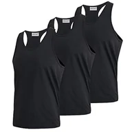 Koszulki sportowe męskie - MEETWEE Męska kamizelka tank top, Y-Back koszulka sportowa bez rękawów sportowa koszulka sportowa podkoszulek mięśnie siłownia kamizelki topy do biegania treningu treningu, czarny + czarny + czarny, - miniaturka - grafika 1