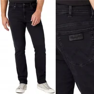 Spodnie męskie - Wrangler TEXAS SLIM Black Crow SZARY DŻINS W34 L34 - miniaturka - grafika 1