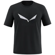 Koszulki sportowe męskie - Koszulka męska Salewa Solidlogo Dri-Rel M S/S Tee Rozmiar: XXL / Kolor: czarny - miniaturka - grafika 1