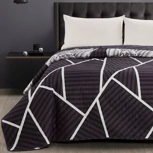 DecoKing DecoKing - Narzuta dwustronna Home - Grafitowy 170x270 cm - Narzuty - miniaturka - grafika 1