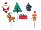 Pozostałe akcesoria świąteczne - Congee.pl Toppery świąteczne na tort i babeczki - 6 szt. DTBN01 - miniaturka - grafika 1