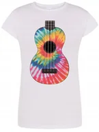 Koszulki i topy damskie - T-Shirt damski Tie Dye Gitara Kolorowa Rozm.S - miniaturka - grafika 1