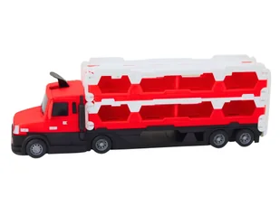 TIR 2W1 TOR WYŚCIGOWY ŚWIATŁA DŹWIĘKI ZNAKI - Samochody i pojazdy dla dzieci - miniaturka - grafika 1