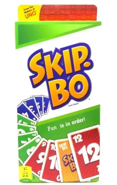 Gra Karciana Towarzyska Rodzinna Skip-bo Uno 162 Karty Dla Dzieci 7+