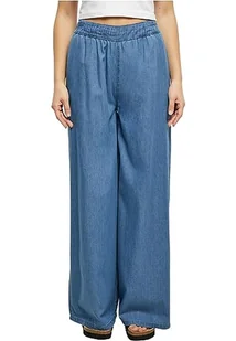 Urban Classics Damskie spodnie damskie Light Denim Wide Leg Pants, Skyblue Washed, S - Spodnie damskie - miniaturka - grafika 1