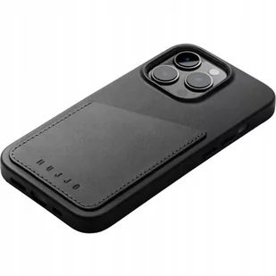 Mujjo Etui Full Leather Wallet Case do iPhone 14 Pro czarne - Etui i futerały do telefonów - miniaturka - grafika 1