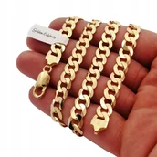 Łańcuszki - Złoty Męski Szeroki Łańcuszek 925 Pancerka 7,5 Mm - miniaturka - grafika 1