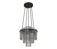 Lampy sufitowe - Globo 15698H2 - Żyrandol na lince GORLEY 5xE14/40W/230V czarny - miniaturka - grafika 1