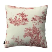 Poszewki na poduszki - Dekoria Poszewka Kinga na poduszkę tło ecru czerwone postacie 43x43 cm Avinon 100-132-15 - miniaturka - grafika 1