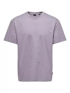 Koszulki męskie - ONLY & SONS ONSFRED RLX SS Tee NOOS T-shirt męski, fioletowy popielaty, XS, Purple Ash, XS - miniaturka - grafika 1