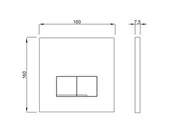 Przyciski spłukujące - Schwab Arte Duo Przycisk WC stalowy 4060420101 - odbiór osobisty: Kraków, Warszawa - miniaturka - grafika 1