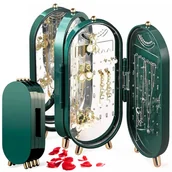 Akcesoria podróżnicze - Szkatułka Pudełko Na Biżuterię Z Lusterkiem - miniaturka - grafika 1