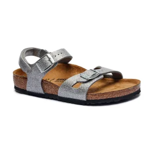 Birkenstock Sandały Rio z dodatkiem skóry - Buty dla dziewczynek - miniaturka - grafika 1