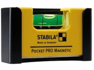 Poziomice, łaty, miary - Stabila Poziomnica kieszonkowa magnetyczna wzmocniona pion/poziom z klipsem na p - miniaturka - grafika 1