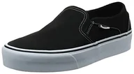 Sneakersy damskie - Vans Damskie sneakersy Asher, Czarny Canvas Black 3sy, 35 EU - miniaturka - grafika 1