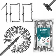 Agrowłókniny - Kotwy szpilki plastikowe agrotkaniny włókniny wbijane do ziemi gleby 100szt - miniaturka - grafika 1