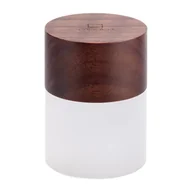 Noże stołowe - Ciemnobrązowa lampa stołowa ze ściemniaczem i szklanym kloszem (wys. 10,5 cm) Lemelia – Gingko - miniaturka - grafika 1