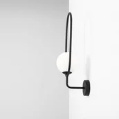 Lampy ścienne - Aldex Kinkiet Riva czarny kula 1086C1 - 1086C1 - miniaturka - grafika 1