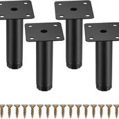 Zawiasy, okucia i inne akcesoria - Zestaw 4 regulowanych nóżek meblowych o wysokości 10 cm, ze stałym podparciem, odpowiednich do mebli/stołów/krzeseł/sof - miniaturka - grafika 1