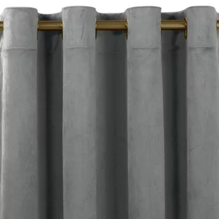 Zasłona VILA kolor grafitowy styl klasyczny złote przelotki metalowe złote velvet 530x245 homede - CURT/HOM/VILA/VELVET/EYELETS/ - Zasłony - miniaturka - grafika 1