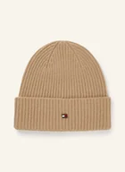 Czapki damskie - Tommy Hilfiger Kaszmirowa Czapka braun - miniaturka - grafika 1