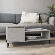 Ławy i stoliki kawowe - vidaXL Stolik kawowy betonowy szary 100x50x45 cm materiał drewnopochodny - Stolik kawowy - Stoliki kawowe - Stolik boczny - Stolik sofowy - miniaturka - grafika 1