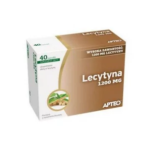 Apteo Apteo Lecytyna 1200 mg 40 kapsułek 8871501 - Układ nerwowy - miniaturka - grafika 1