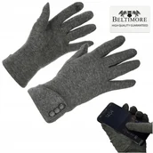 Rękawiczki dla dzieci - Rękawiczki Damskie Szare Dotyk Polarek Uni Beltimore K28 : Kolory - Szary, - inna (Inny) - miniaturka - grafika 1