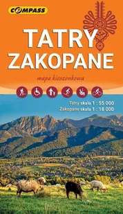 Mapa kieszonkowa - Tatry, Zakopane - książka - Obcojęzyczne przewodniki, mapy i atlasy - miniaturka - grafika 1