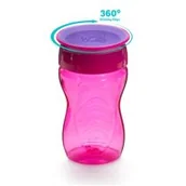 Kubki dla dzieci - Kubek treningowy 296 ml, różowy, WOW - miniaturka - grafika 1