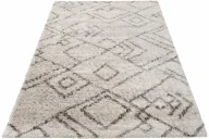 Dywany - Wzorzysty jasnoszary dywan w stylu skandynawskim B3-Z51 - miniaturka - grafika 1