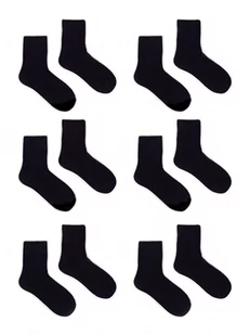 Skarpety chłopięce gładkie czarne 6PAK 27-30 - Skarpetki damskie - miniaturka - grafika 1