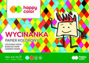 Szkolne artykuły papiernicze - Blok Wycinanka A4/10K 100g HAPPY COLOR - miniaturka - grafika 1