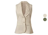 Kamizelki damskie - esmara® Długa kamizelka damska z lnem - miniaturka - grafika 1