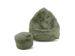 Pufa sako XXXXL worek + gratis buny oliwka - Pufy i podnóżki - miniaturka - grafika 1