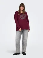 Swetry damskie - ONLY Sweter w kolorze bordowym - miniaturka - grafika 1