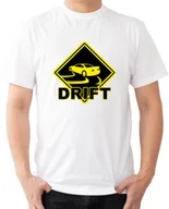 Koszulki męskie - T-SHIRT MĘSKI AUTA MOTORYZACJA DRIFT BMW MERCEDES KOSZULKA BIAŁA R-S A252 - miniaturka - grafika 1