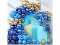 Balony i akcesoria - Zestaw balonów do girlandy balonowej złoto--niebieski - 91 szt. - miniaturka - grafika 1