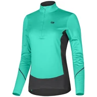 Bluzy sportowe damskie - Bluza damska Etape TANYA Rozmiar: L / Kolor: czarny/zielony - miniaturka - grafika 1